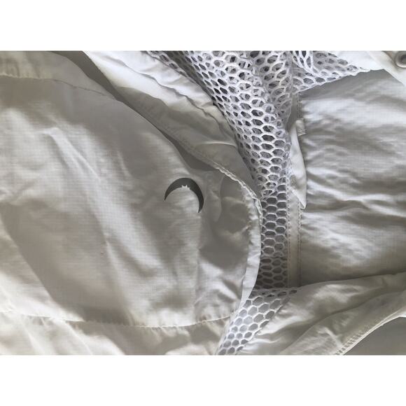 Zyia Active Women's Windbreaker Hooded White Full Zip Jacket Large Mesh Lined H1 - Picture 7 of 11